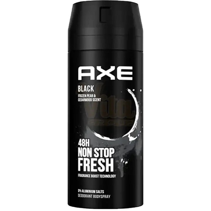 اسپری مردانه AXE مدل Black حجم ۱۵۰ میلی‌لیتر تلخ گرم