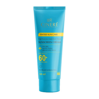 کرم ضد آفتاب رنگی سینره با SPF 60 مناسب انواع پوست حجم 50 میلی لیتر/ بژ طبیعی