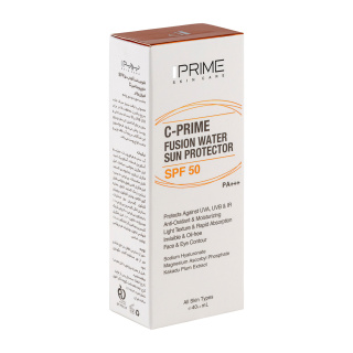 فلوئید ضد آفتاب پرایم مدل فیوژن واتر حاوی ویتامین سی با SPF50 حجم 40 میلی لیتر(بژ روشن)