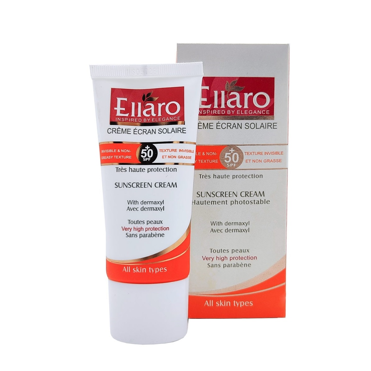 کرم ضد آفتاب مناسب انواع پوست SPF50 الارو/ بی رنگ