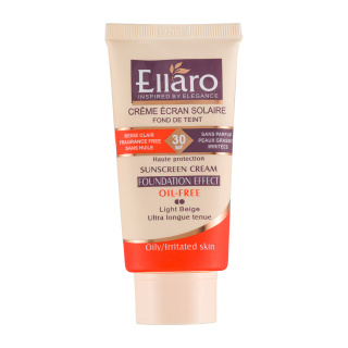 کرم ضد آفتاب رنگی الارو فاقد چربی با SPF30 مناسب انواع پوست حجم 40 میلی لیتر/ بژ روشن