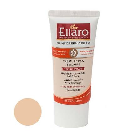 کرم ضد آفتاب رنگی مناسب انواع پوست SPF50 الارو/ بژ روشن