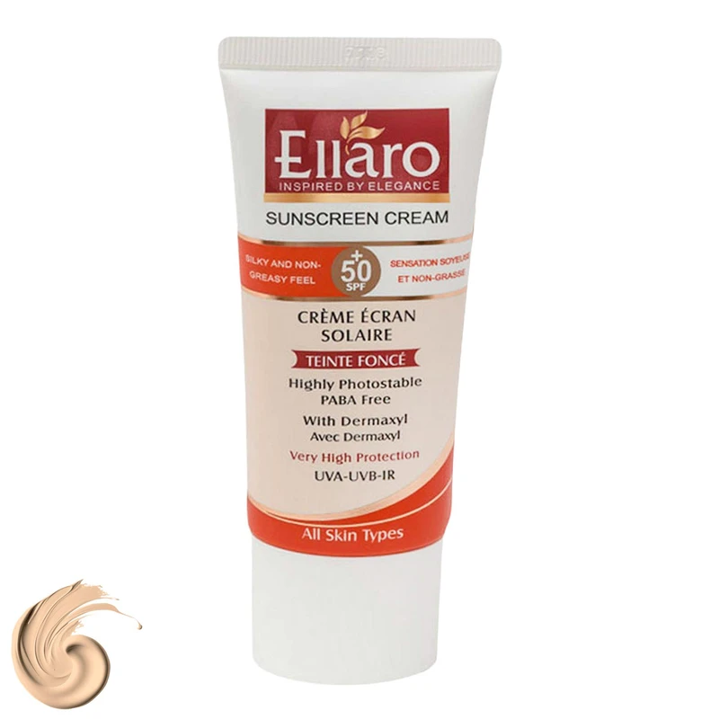 کرم ضدآفتاب رنگی مناسب پوست چرب SPF50 بژ روشن الارو
