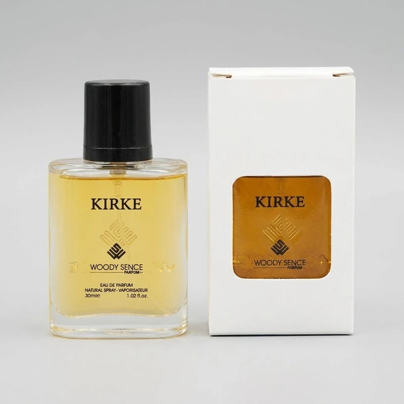 عطر جیبی وودی سنس مدل KIRKE با رایحه گرم میوه‌ای و گل، حجم 30 میلی‌لیتر