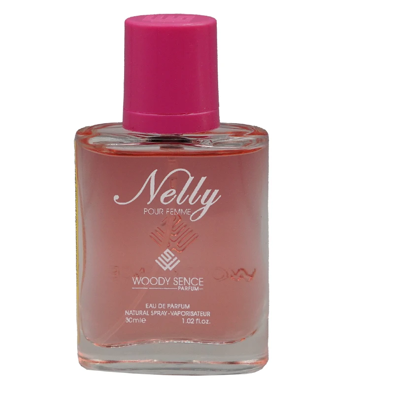 عطر جیبی زنانه وودی سنس مدل NELLY با رایحه شیرین حجم 30 میلی‌لیتر